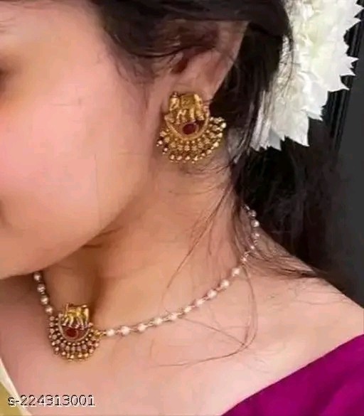 Indian Bollywood Gold Plated Kundan Choker Bridal Necklace Earrings Jewelry Set