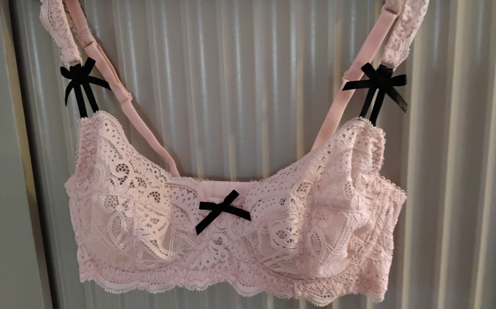 TDR BOUTIQUE None Padded Lace Balconette Bra & thong set Pink SZ EUR 85B UK38B