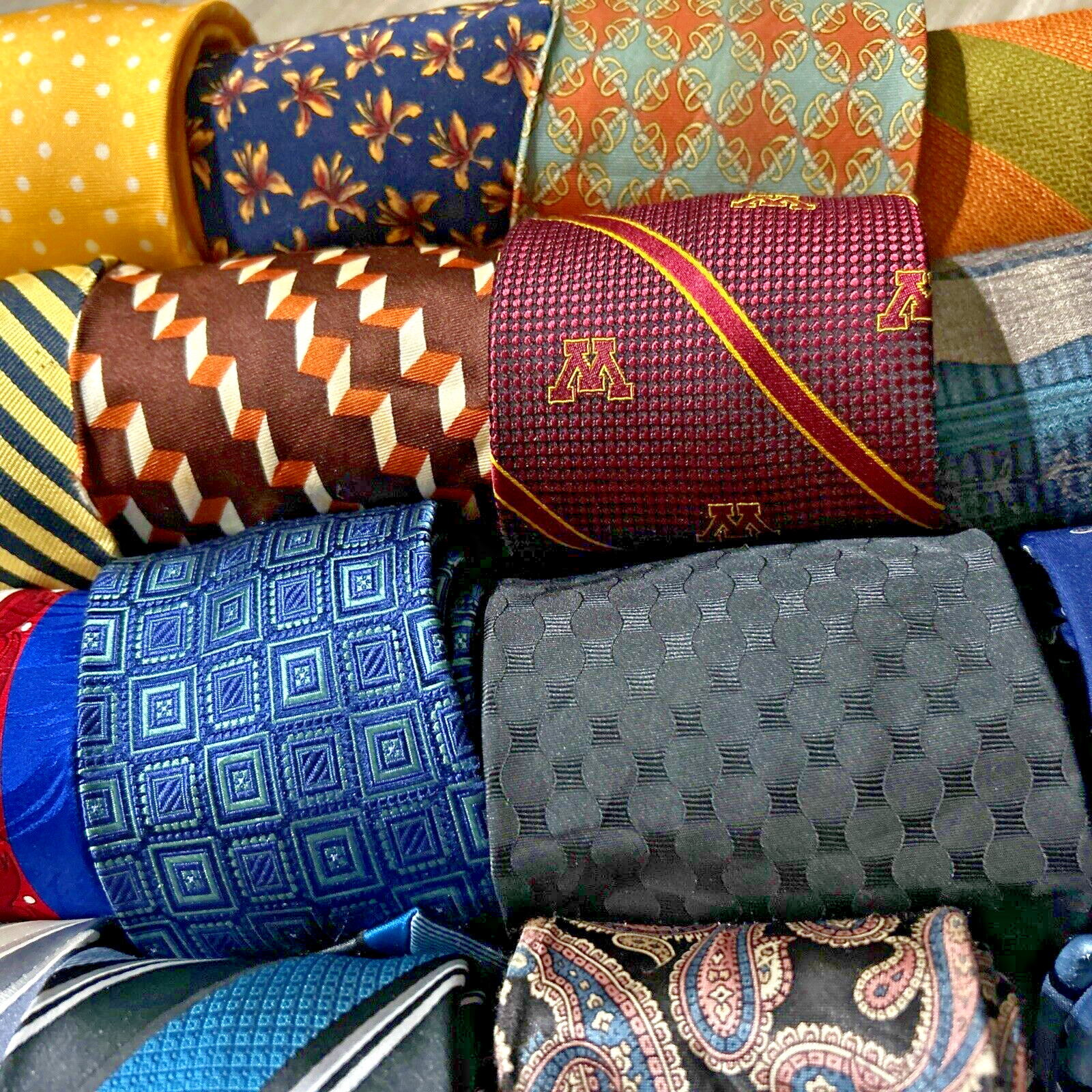 40 Pc Neckties Mix Lot Wear Quilting Craft Cutter Wholesale Tie Lots