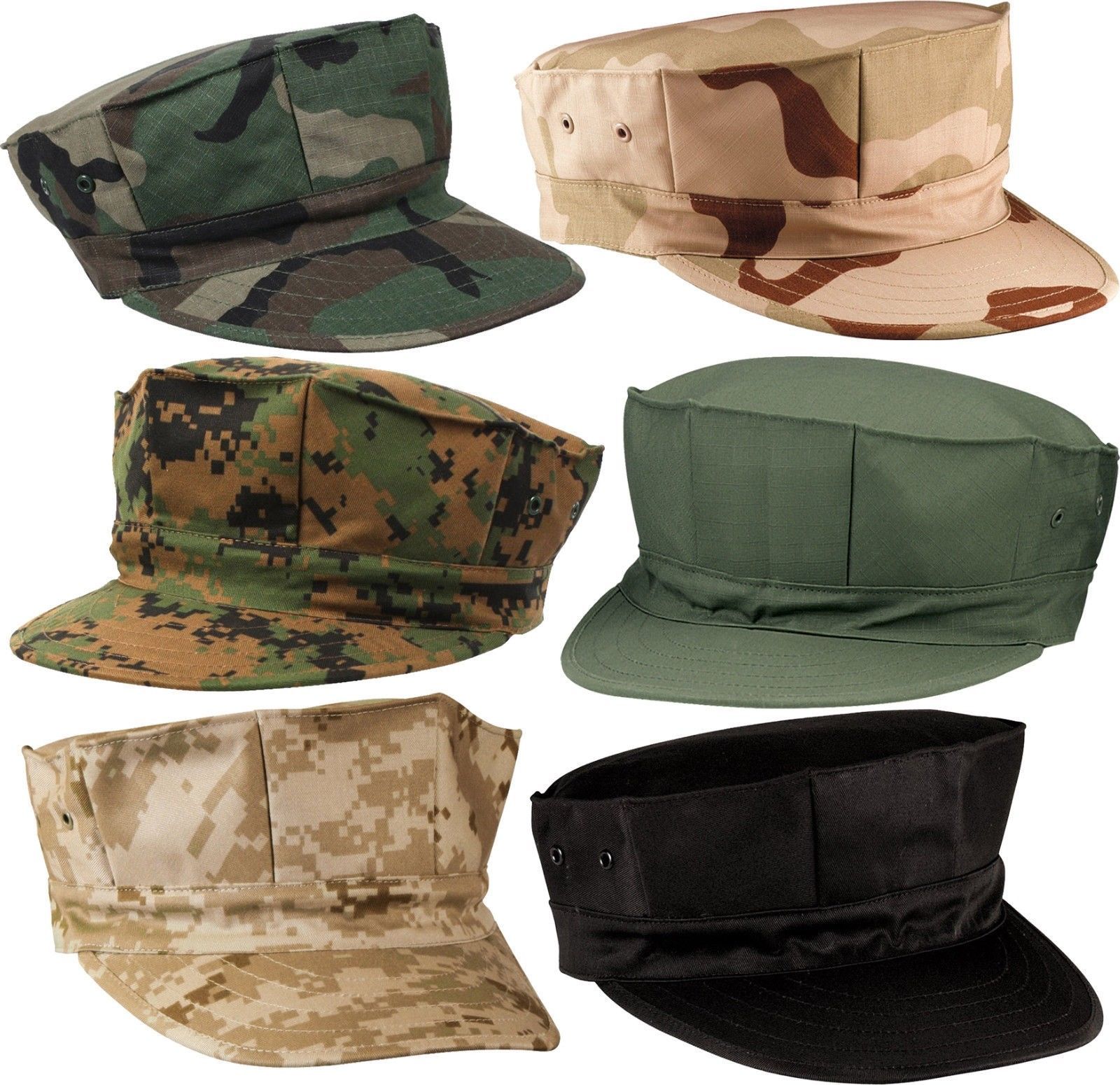 Marines Military Utility 8 Point Fatigue Hat BDU Cap USMC Uniform Camo Cover
