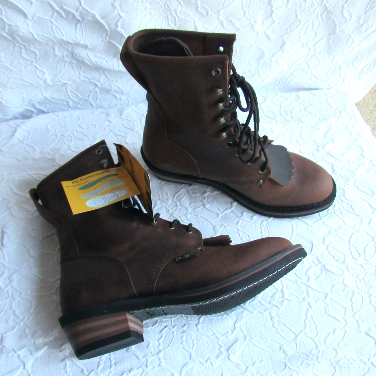 AD TEC Crazy Horse Oil Tanned Leather Packer Boot Water Resistant Men’s 9W