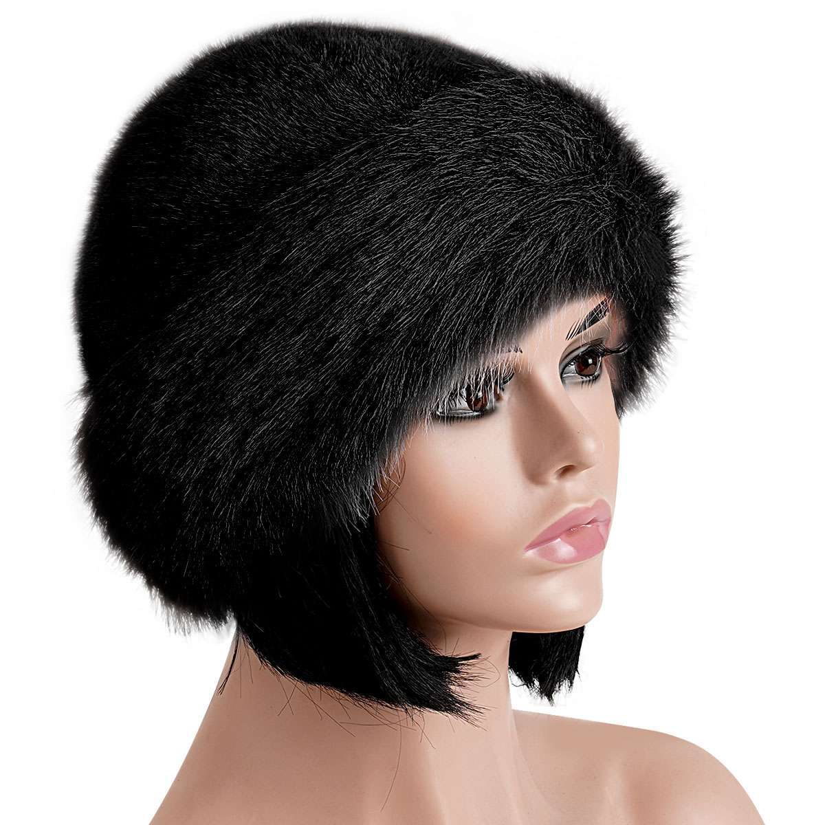 Fluffy Fur Bucket Hat Warm Fisherman Plush Winter Women Thick Furry Faux Russian