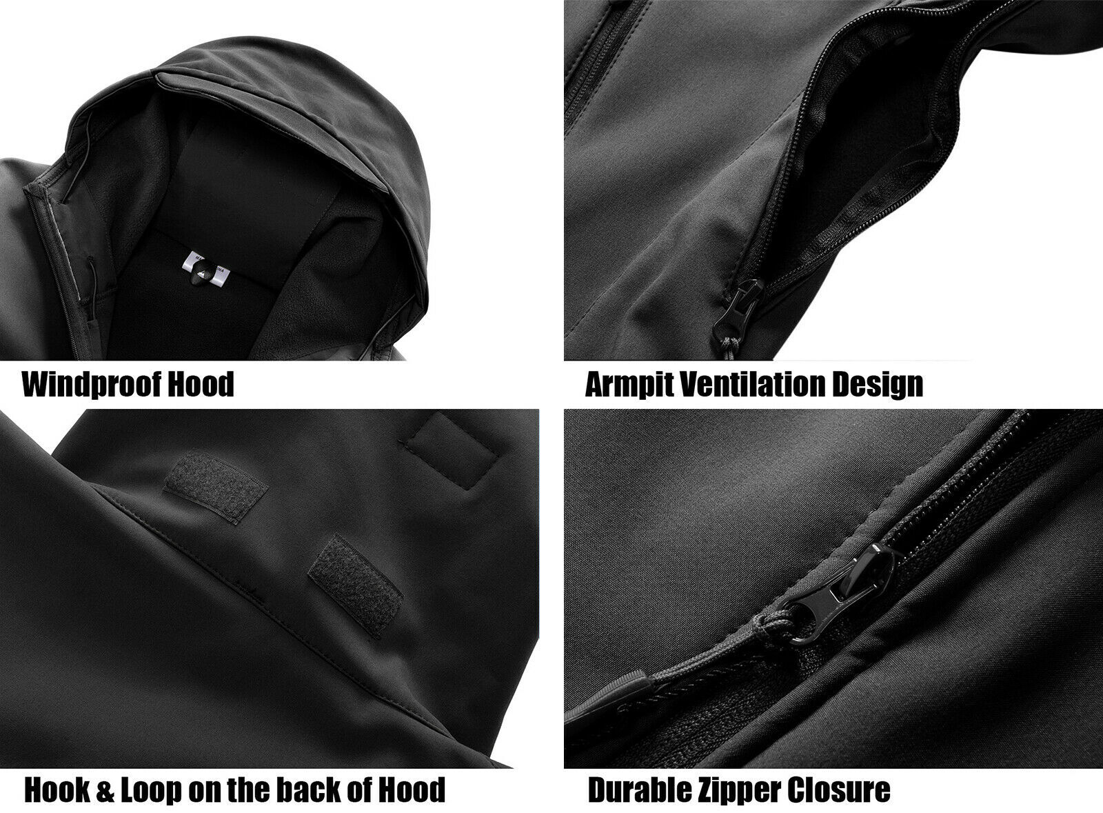 Military Mens Coat Jacket Waterproof Tactical Soft Shell Jacket Work Windbreaker