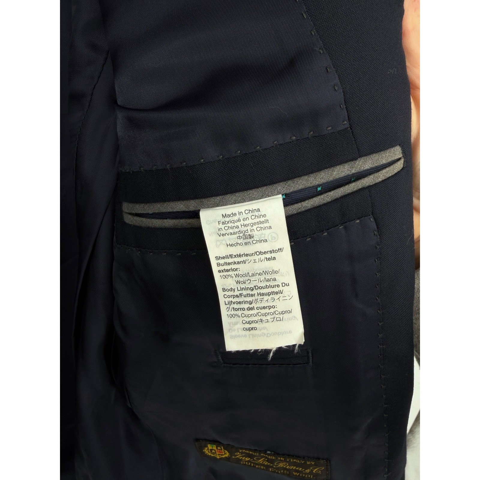 J.Crew Ludlow Slim Fit Suit Jacket Navy Loro Piana Super 120s Wool 38R 28130
