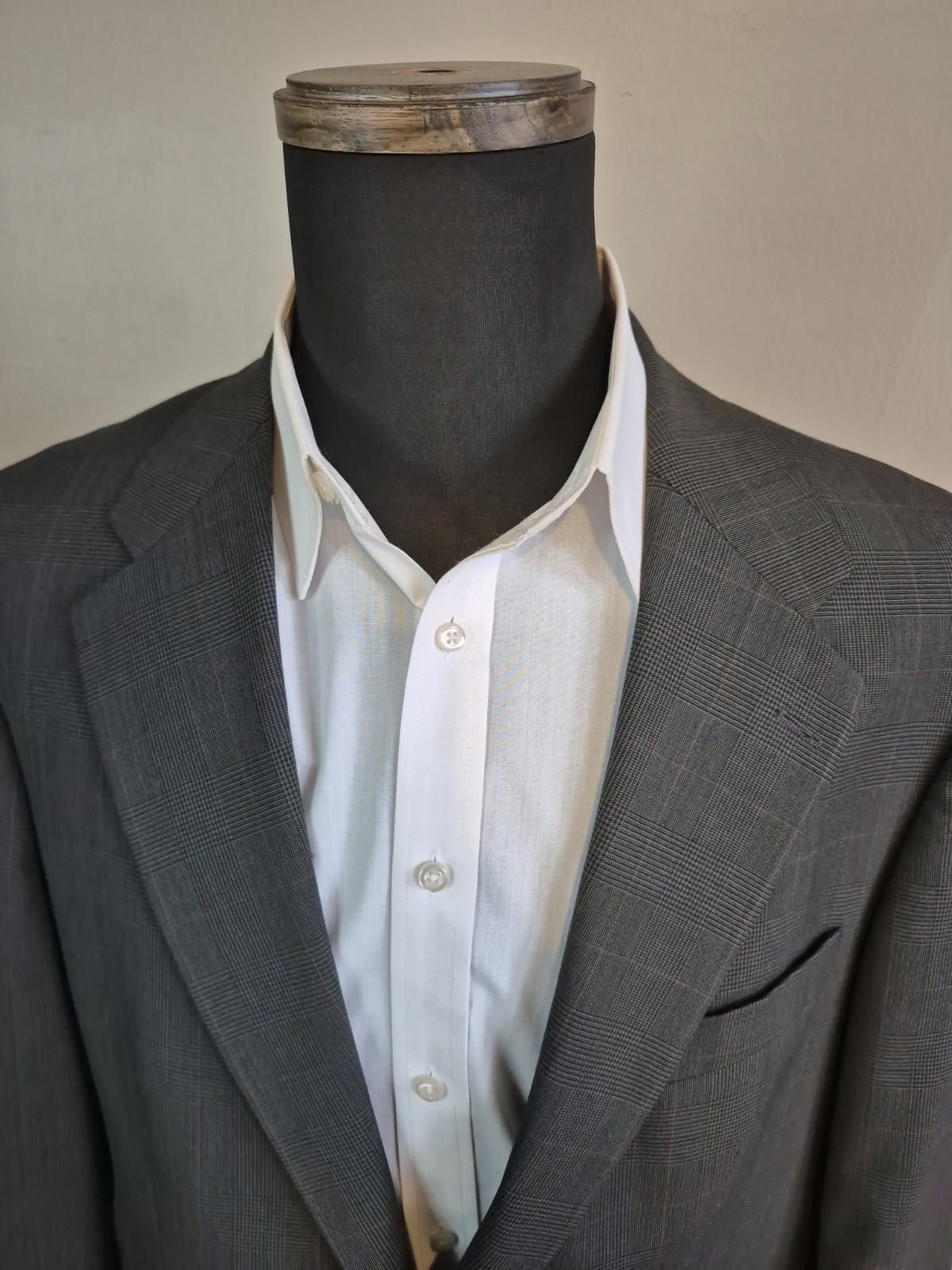 🇺🇸 Vtg Chaps Ralph Lauren Mens Wool Sports Coat 42R Dark Taupe 2 Button
