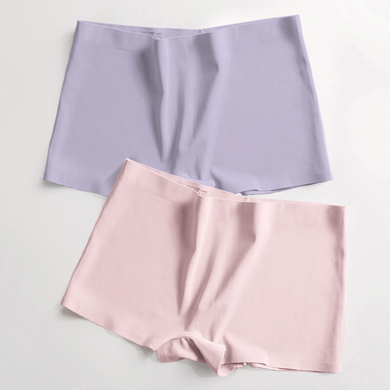 3 or 5 Pack Seamless Ice Silky Boxer Shorts Panties Womens Boy Shorts Underwear