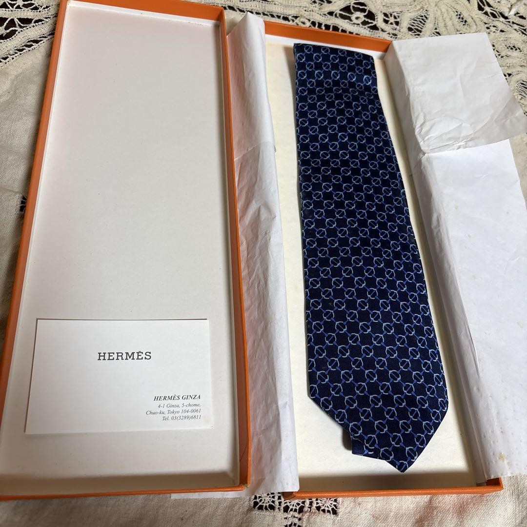 Hermes Tie – Used Long-Term Storage No Returns or Claims Accepted