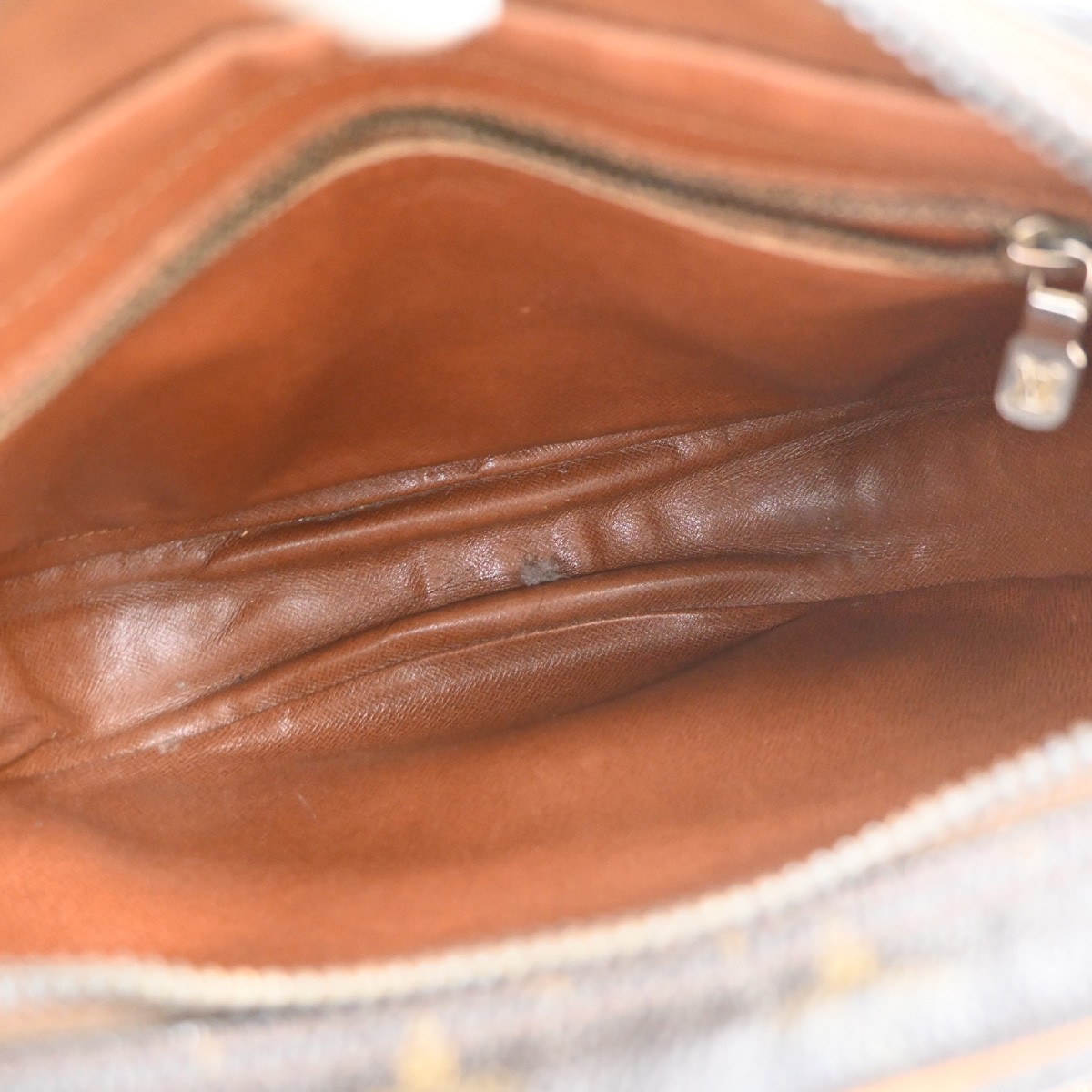 LOUIS VUITTON Jeune Fille GM Shoulder Bag Monogram Leather Brown M51225 05PA053