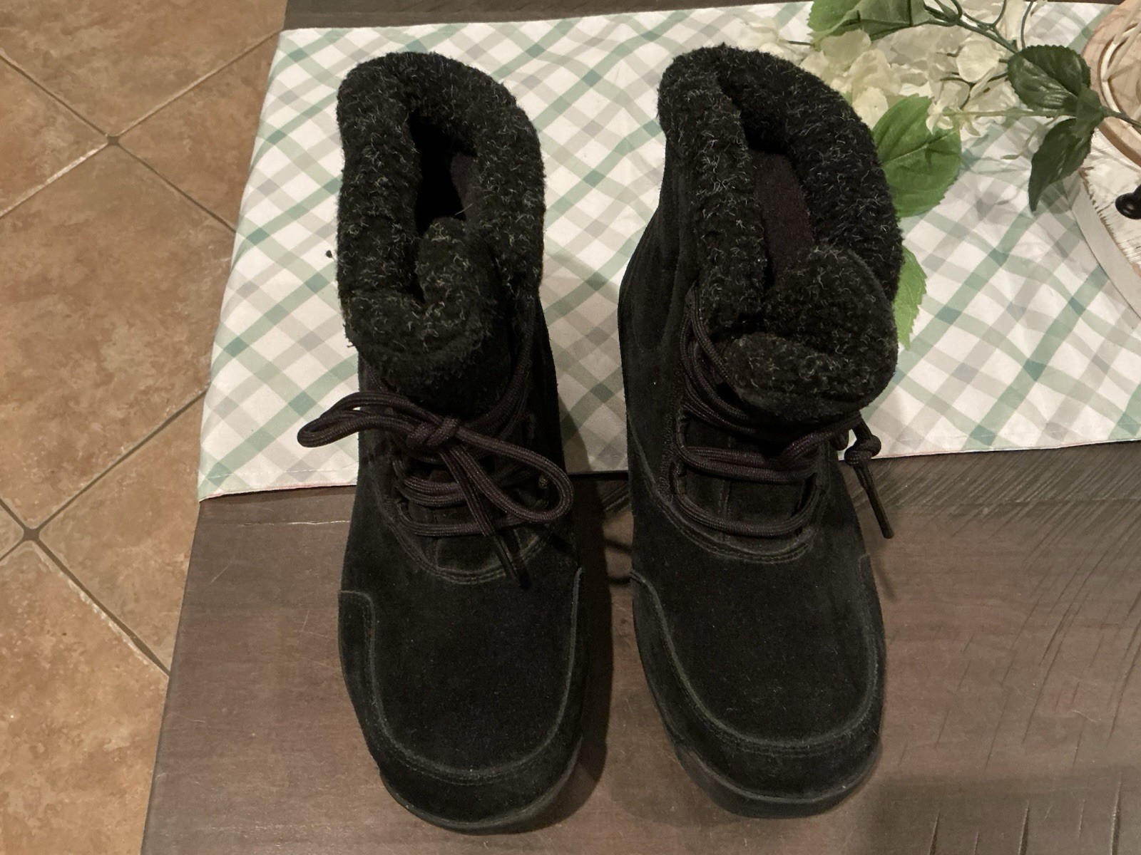 SOREL WATERFALL Black Sz 10 Suede Leather Winter Thinsulate Ultra Boots Women’s