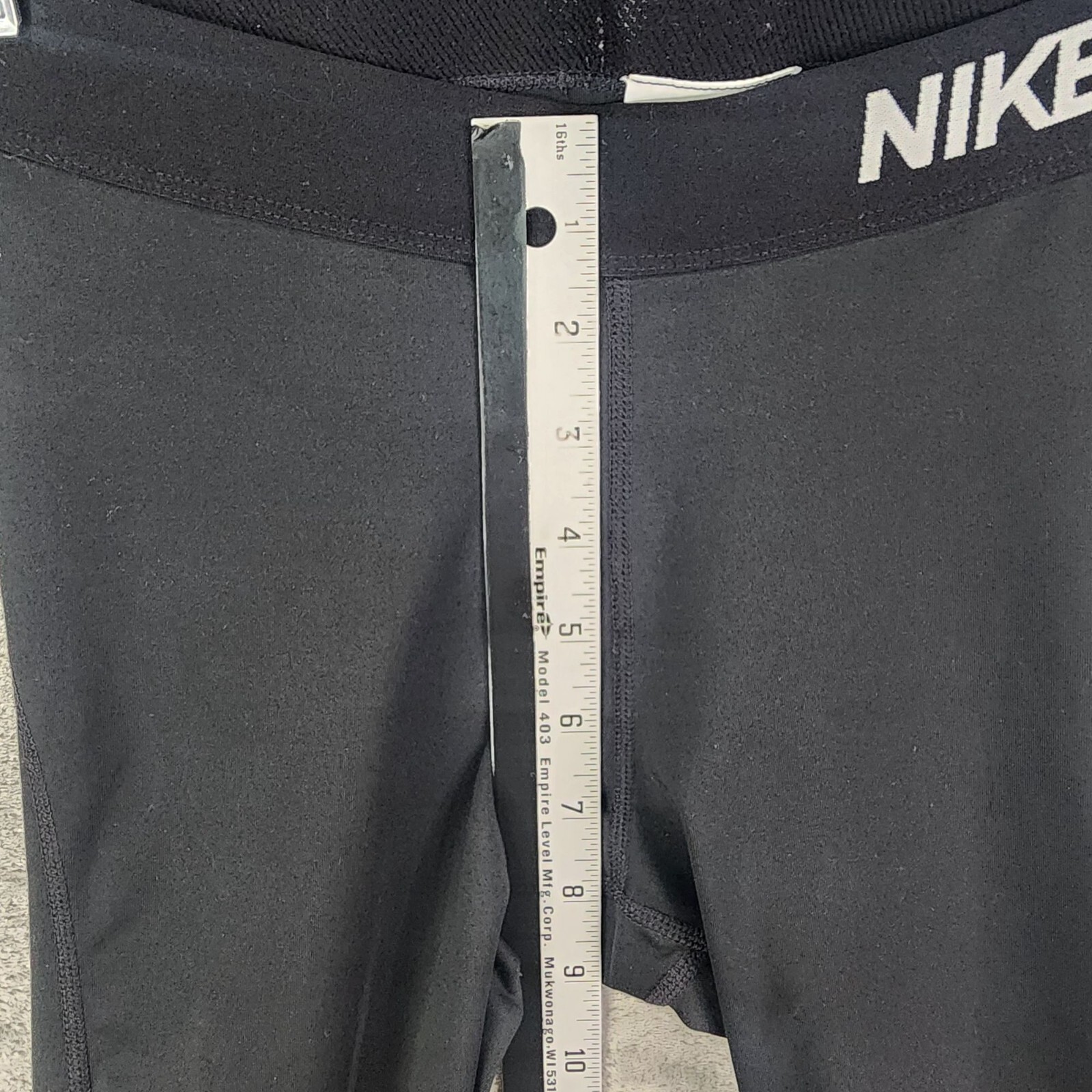 Womens Black Nike Pro Capri Leggings Polyester Spandex Blend Size S