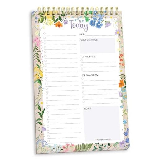 To Do List Book for Work – Undated Page A Day Daily Planner, 60 Sheets for