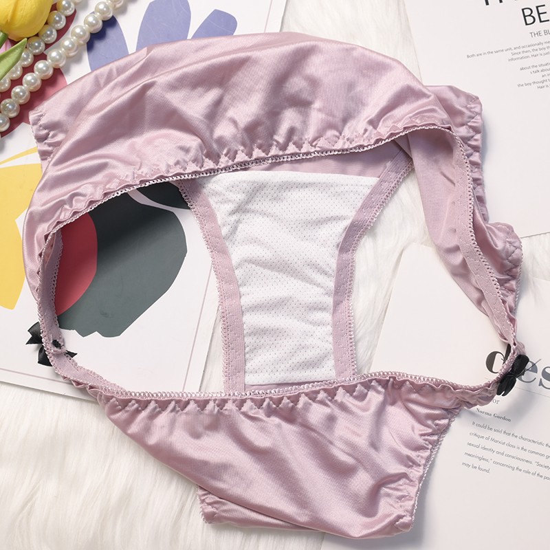6PCS/LOT Ladies Womens Sexy Panties Satin Underwear Brief French Lingerie Bikini