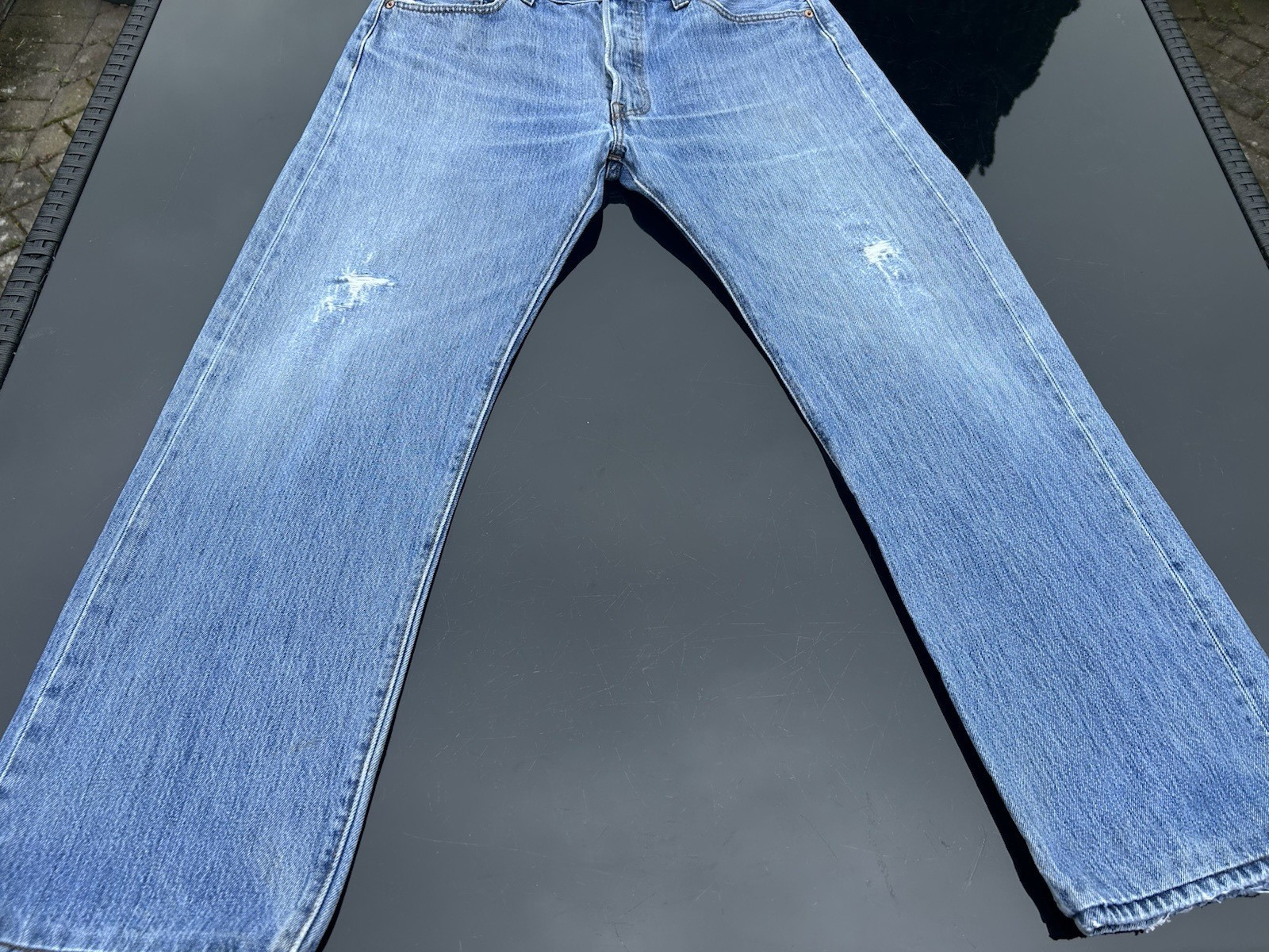 Levi 501 Jeans Waist Size 36in Inside Leg 29in In 100% Denim Cotton