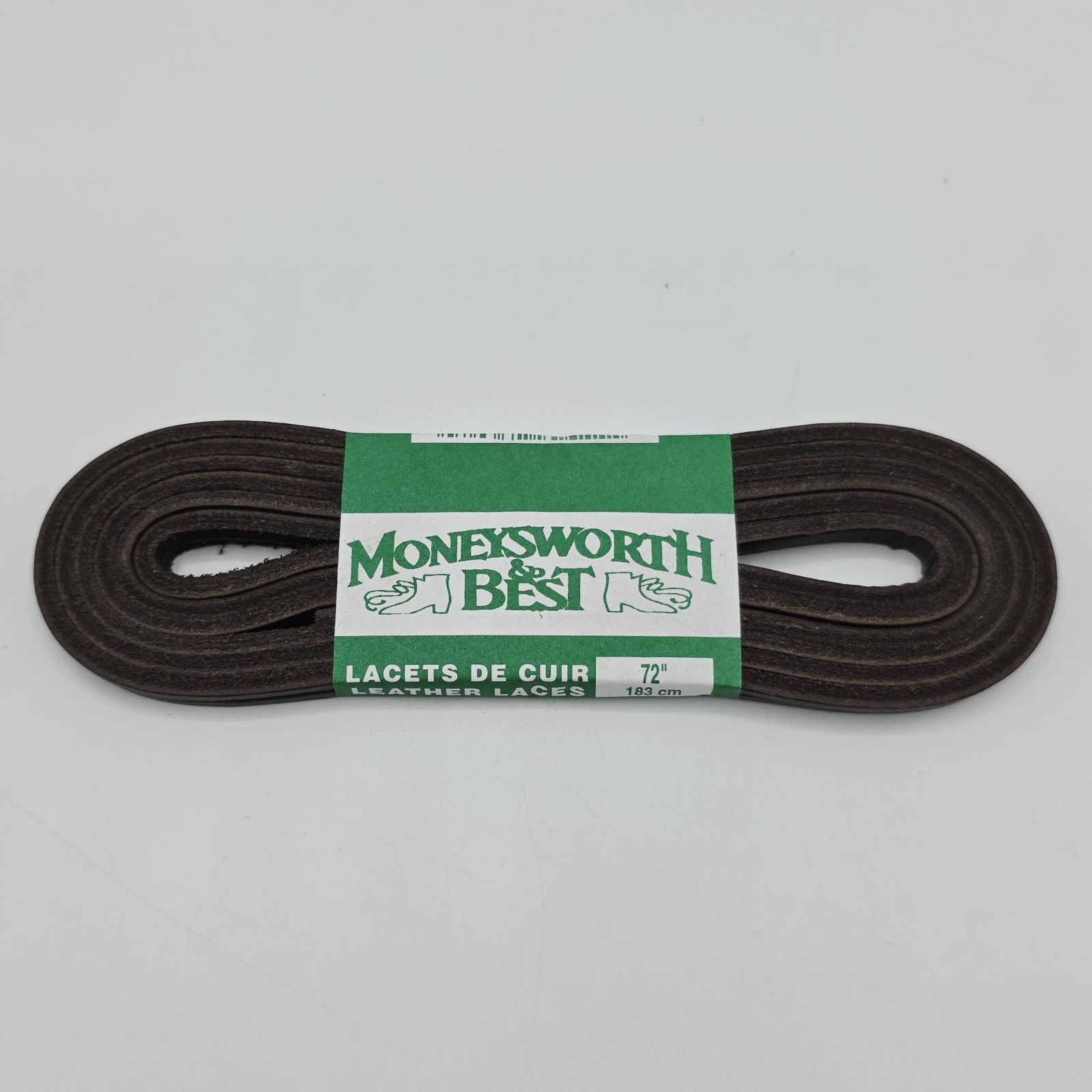 Moneysworth & Best 72″ All Leather Shoe and Boot Laces Brown NOS