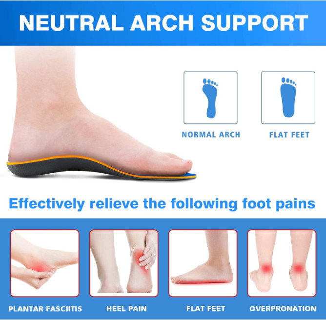 Plantillas De Gel Ortopedicas Para Hombre Mujer Plantar Pie Plano Dolor Zapatos