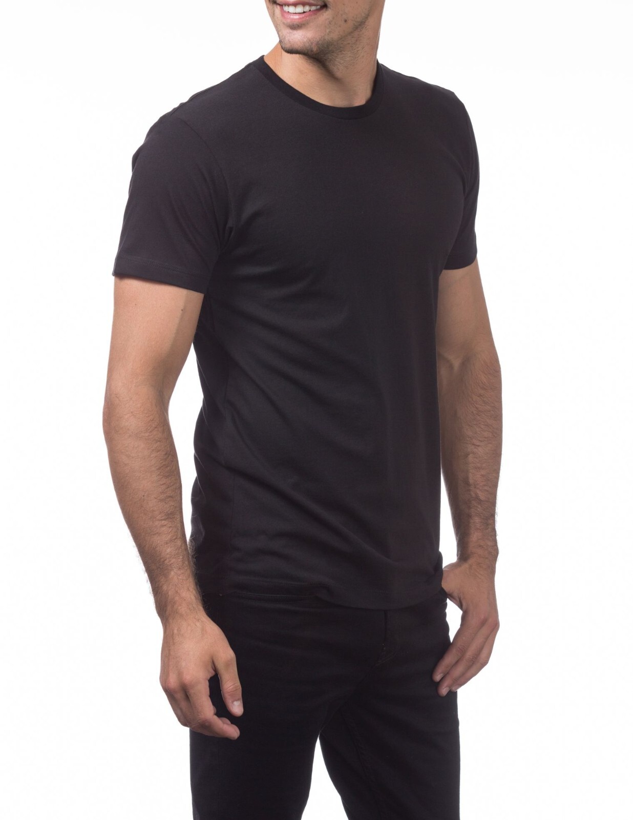 PRO CLUB MENS LIGHTWEIGHT T SHIRTS 4 X-Large BLK WHITE