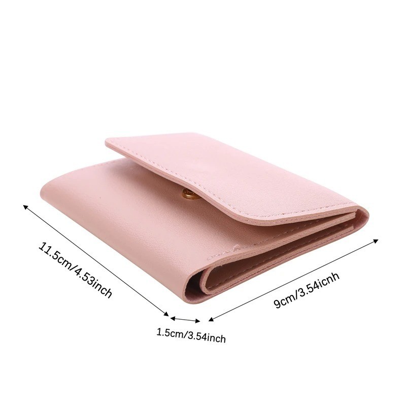 Cute Women’s Small PU Leather Wallet Credit Card Holder Coin Purse Hasp Closure