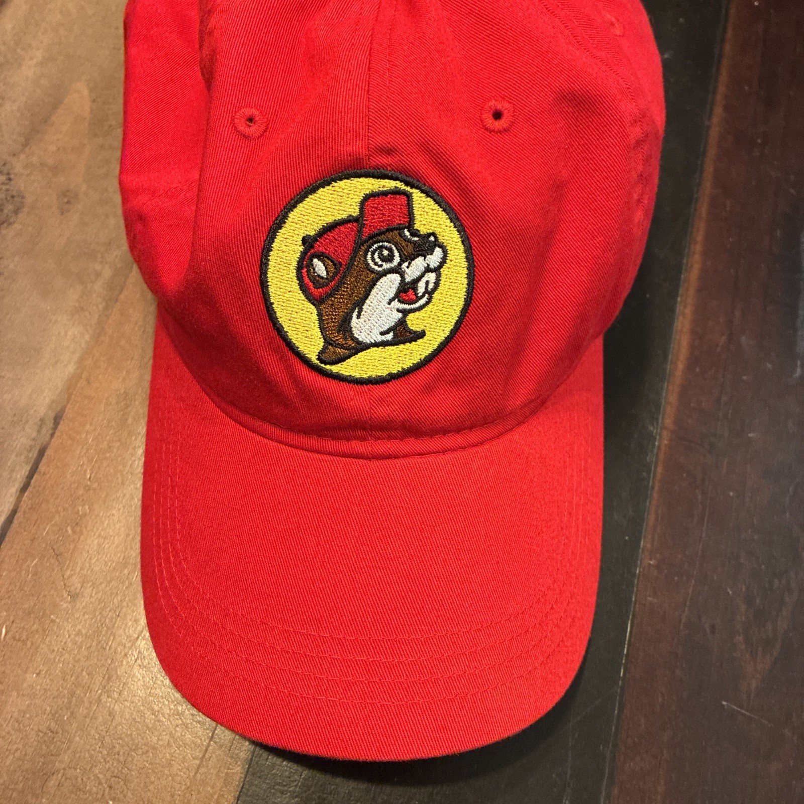Buc-ee’s Buc-ee Beaver Embroidered Logo Classic Red Adjustable Baseball Hat Cap