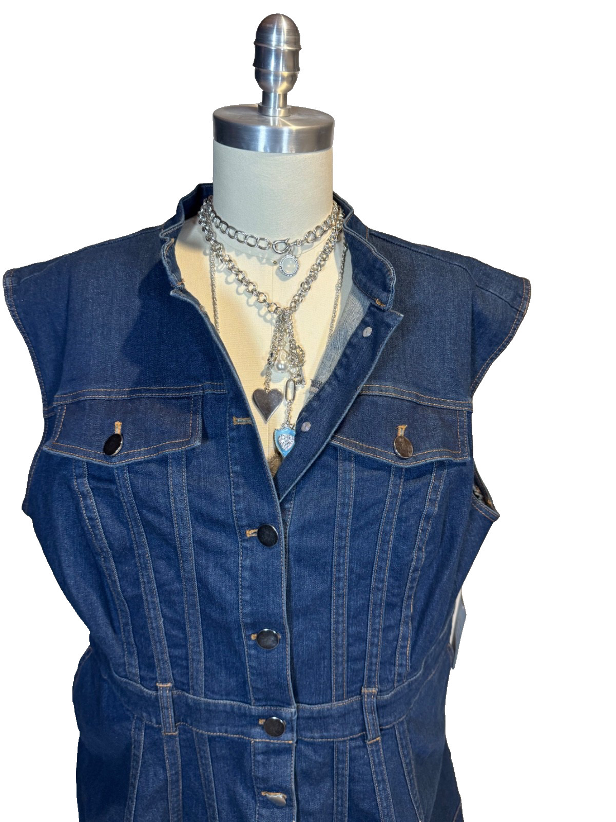 NWT Eloquii Sleeveless Denim Dress, Women’s Plus Size 18
