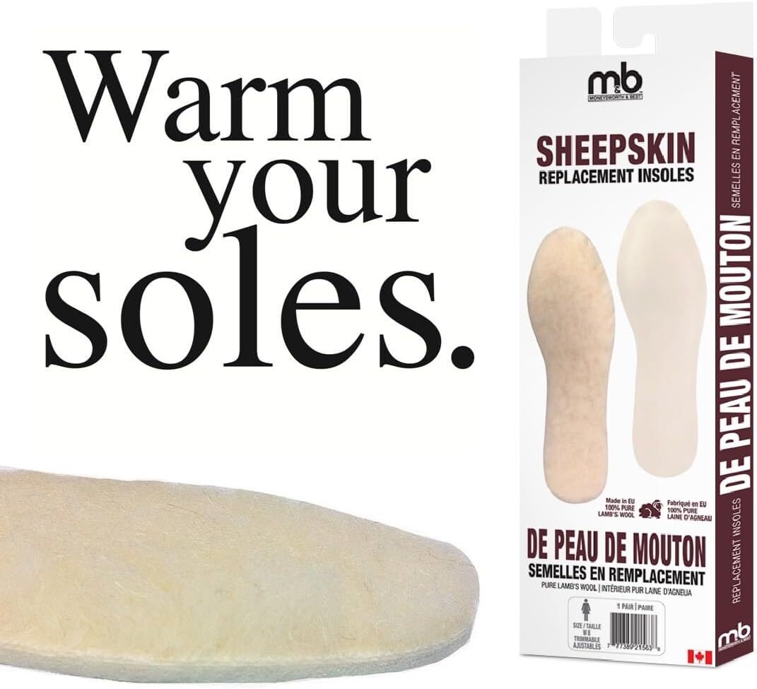 Moneysworth & Best Sheepskin Replacement Pure Lambs Wool Insole 1 pair Pick Your
