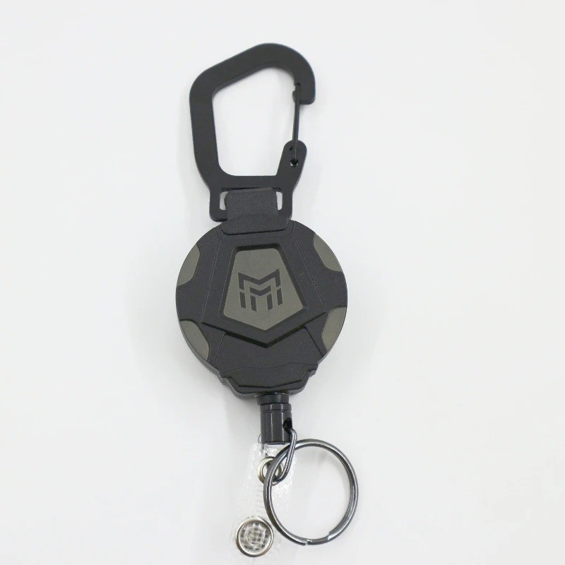 2Pack Heavy Duty Retractable Keychain, Tactical ID Badge Holder Reel Carabiner C
