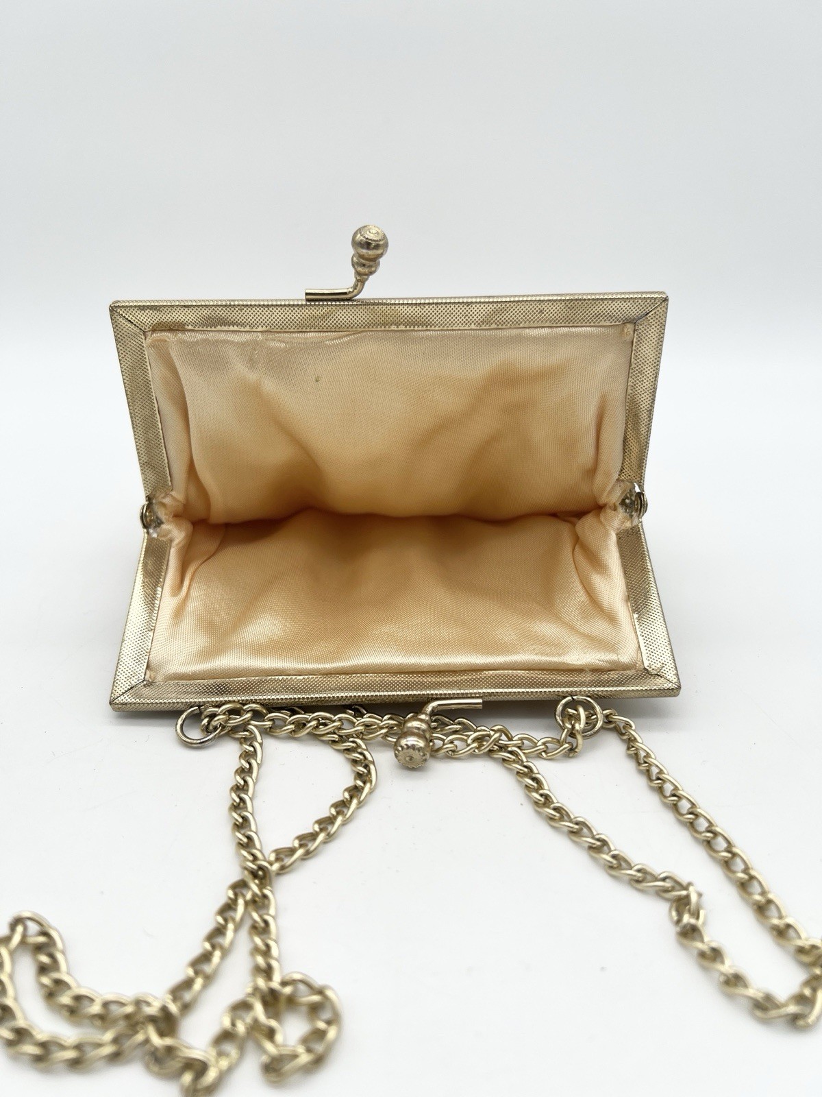 Vintage Walborg Gold Beaded Evening Purse Hong Kong Cocktail Handbag