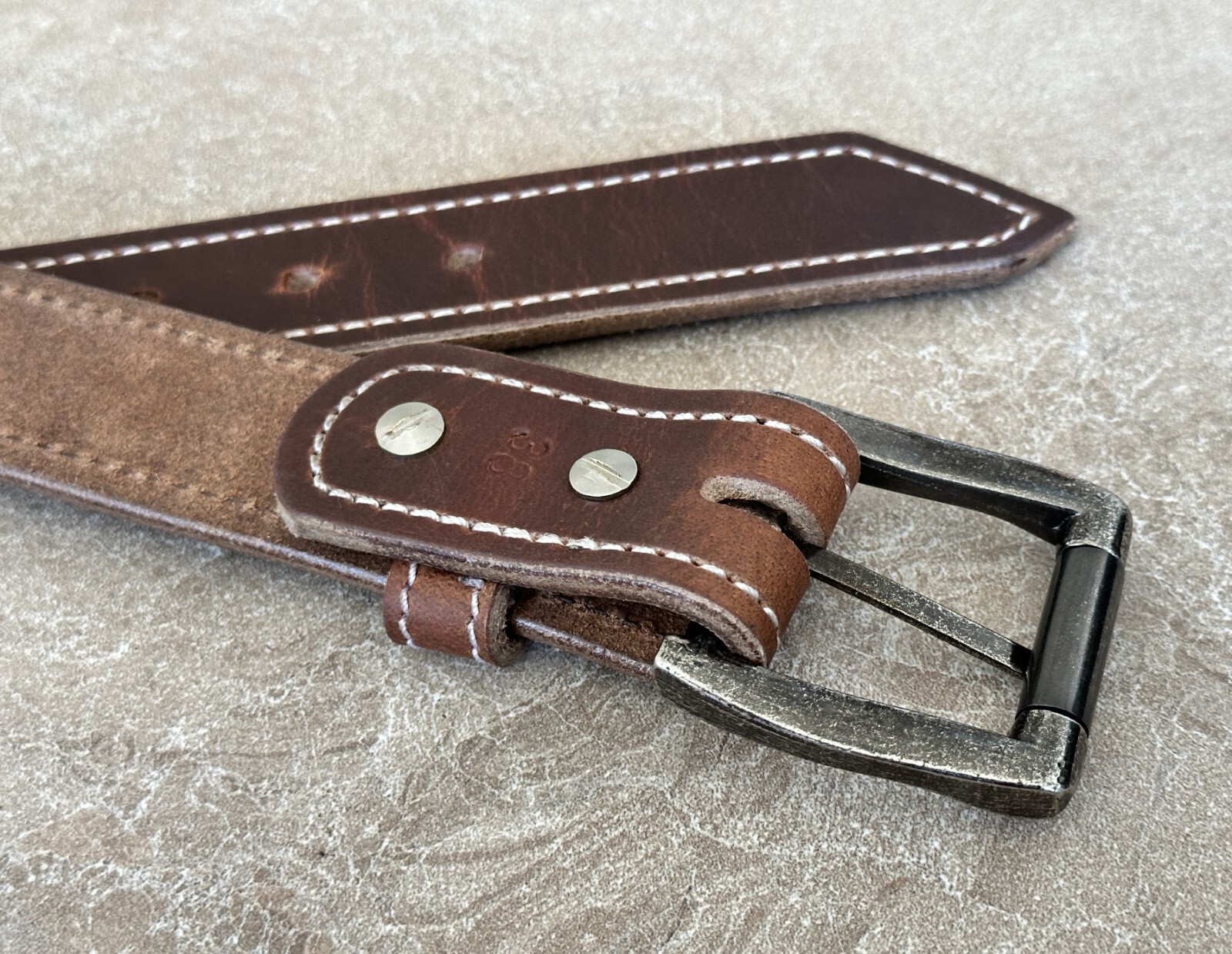 Genuine Leather Men’s Belt Heavy Duty Thick With Removable Buckle Work Belt