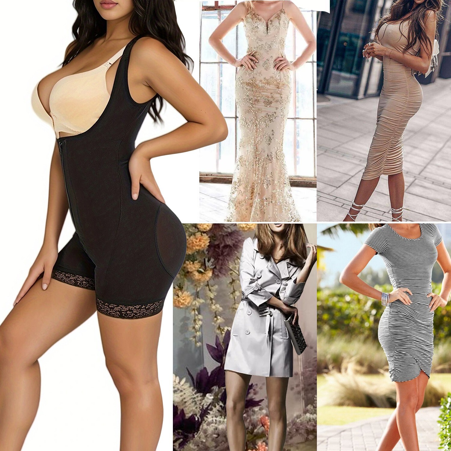 Fajas Colombianas Body Shaper Reductoras Levanta Cola Post Surgery Shapewear BBL