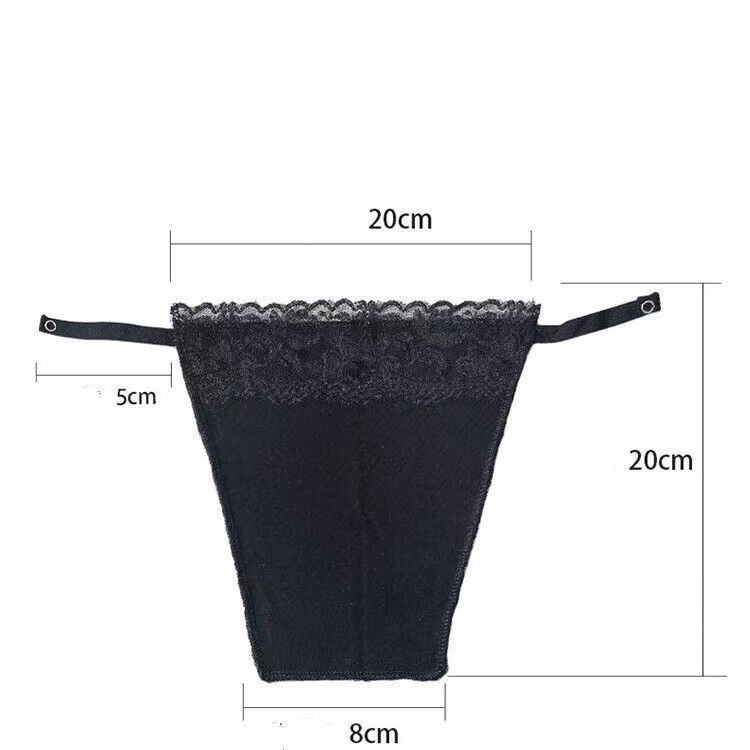 8 Pack Women Lace Cami Clip-on Mock Camisole Overlay Modesty Panel for Low-Cut