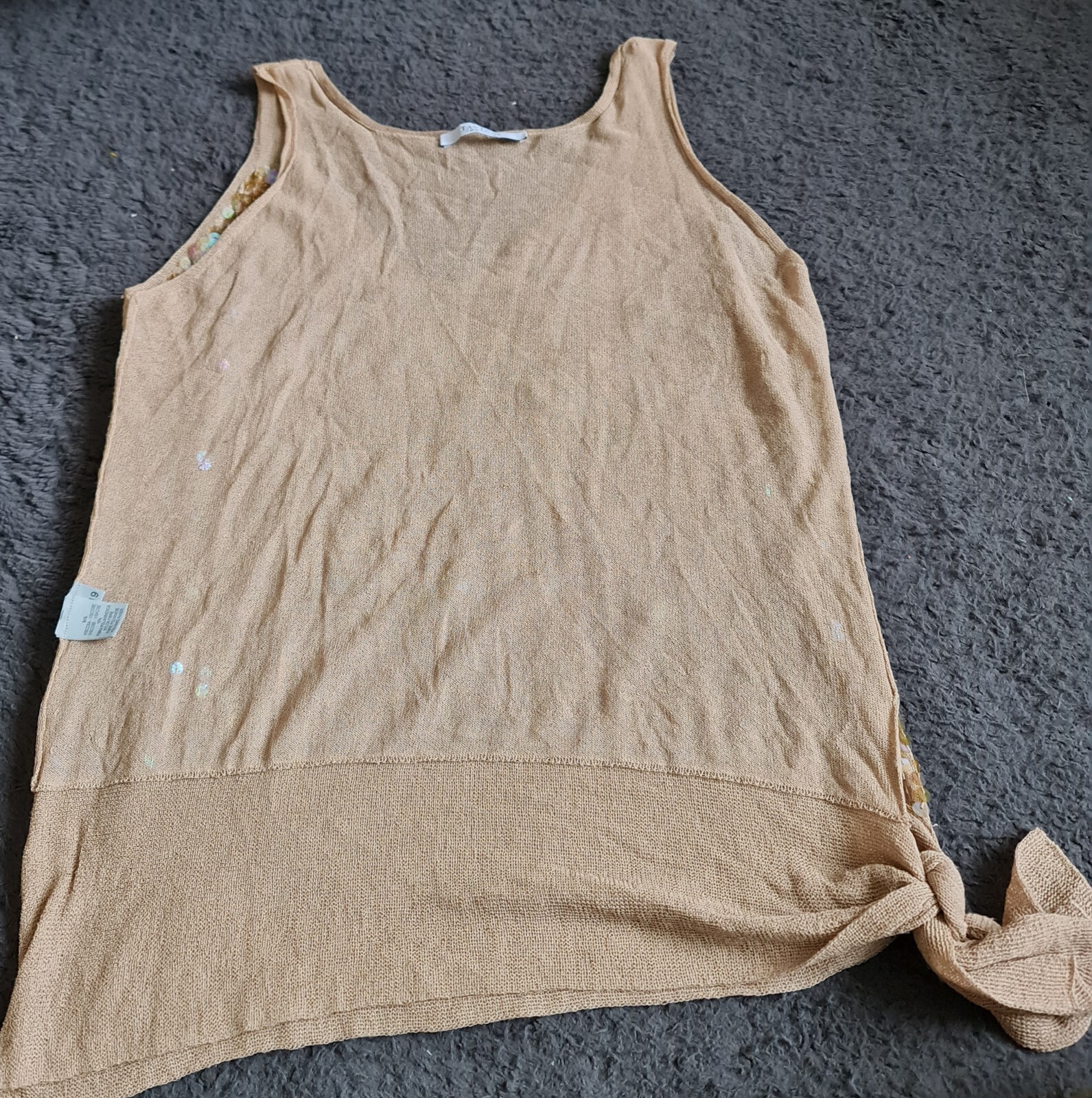 Taviani Italian Concept, Size 19, Beige Sparkly Top, used