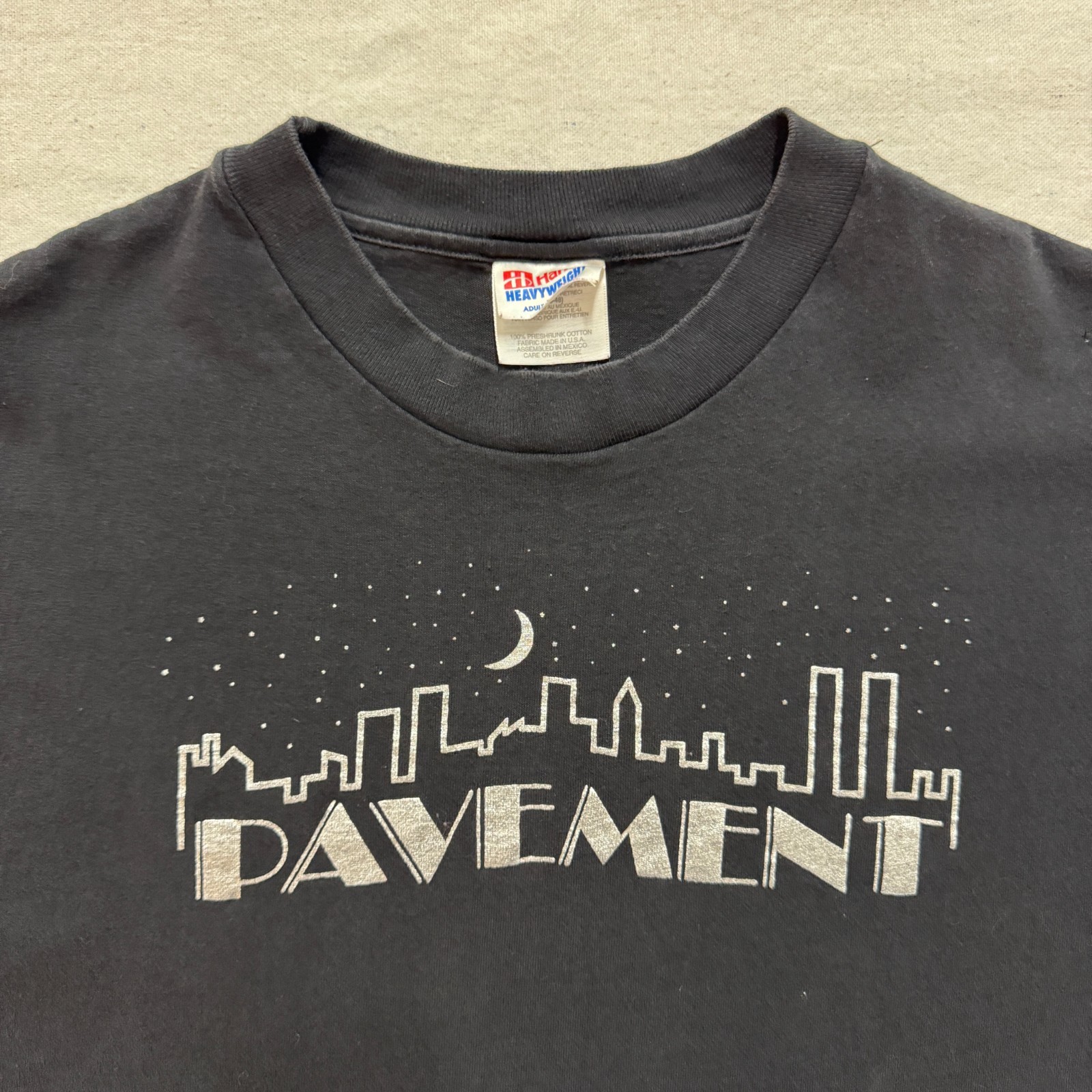 Vintage 90s Pavement Skyline Stephen Malkmus Sonic Youth T Shirt XL Black Band