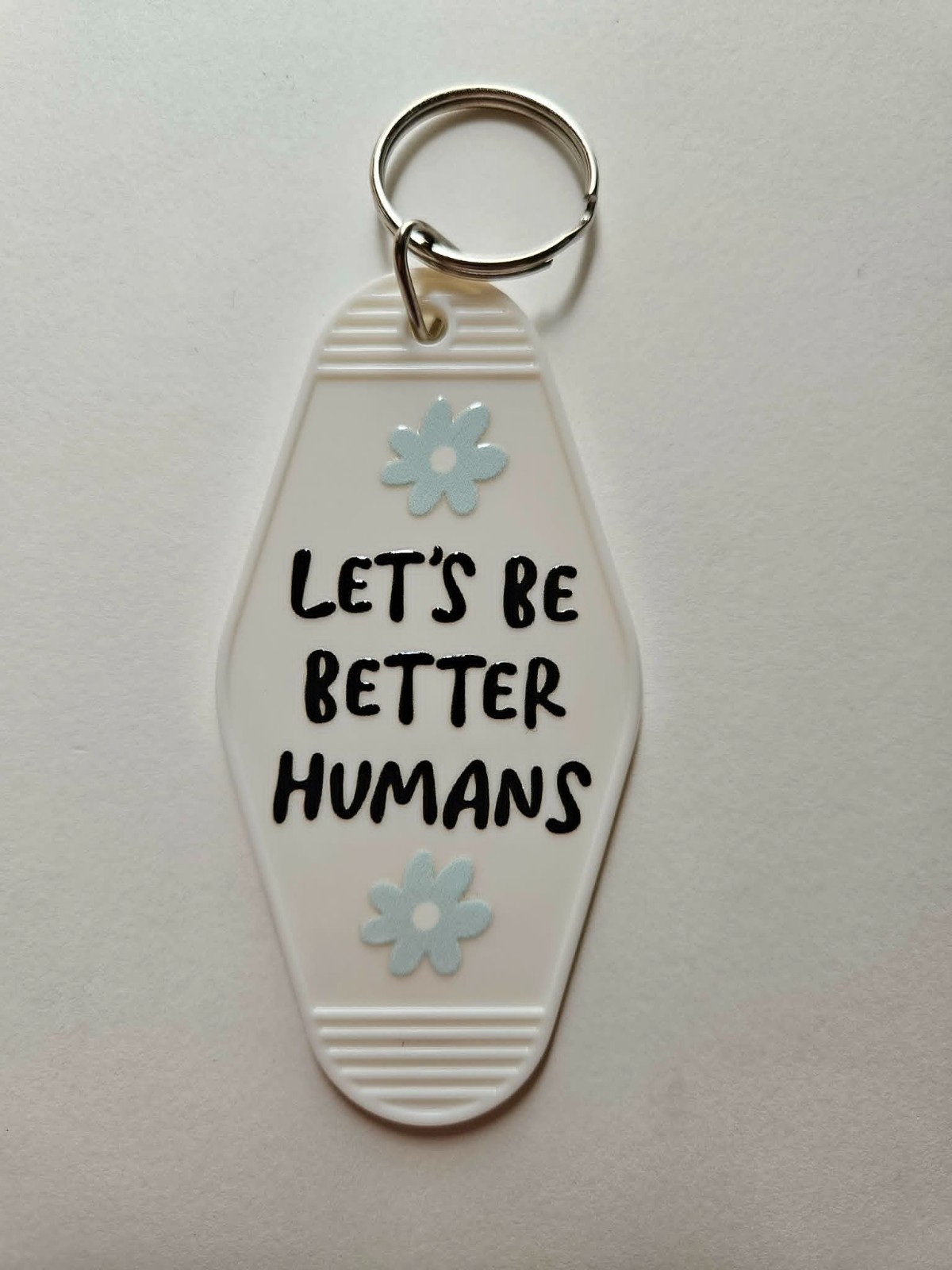 Retro Motel Hotel Acrylic Keychain Let’s Be better Humans *Pick Color*