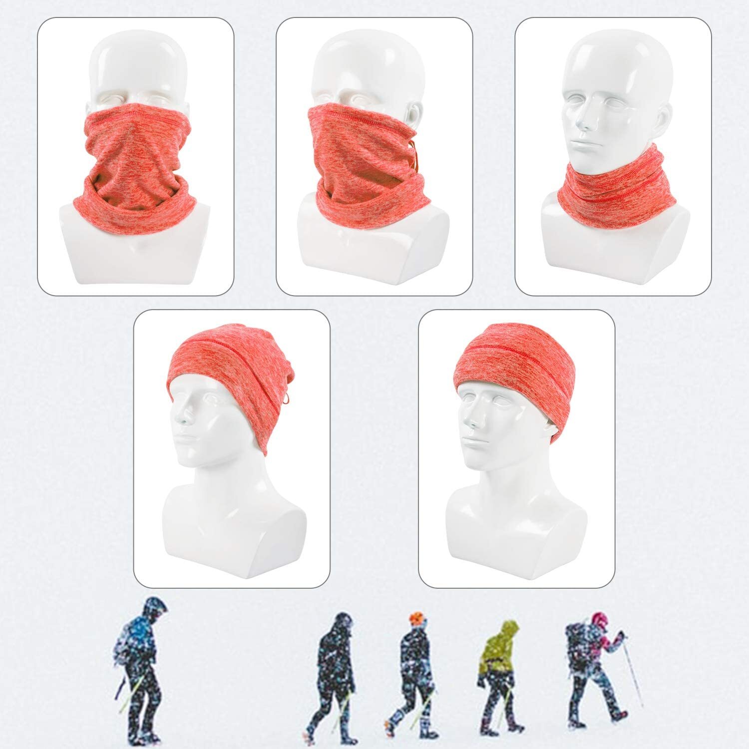 Winter Neck Warm Gaiter Ski Fleece Mask Windproof Face Cover Scarf for Snowboard