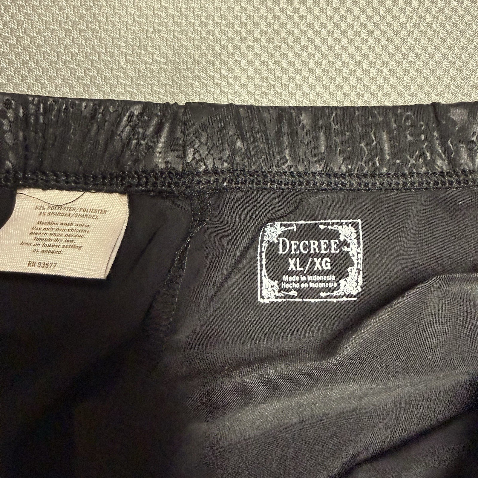 Decree Pants Black Polyester Spandex Blend XL Regular Women’s