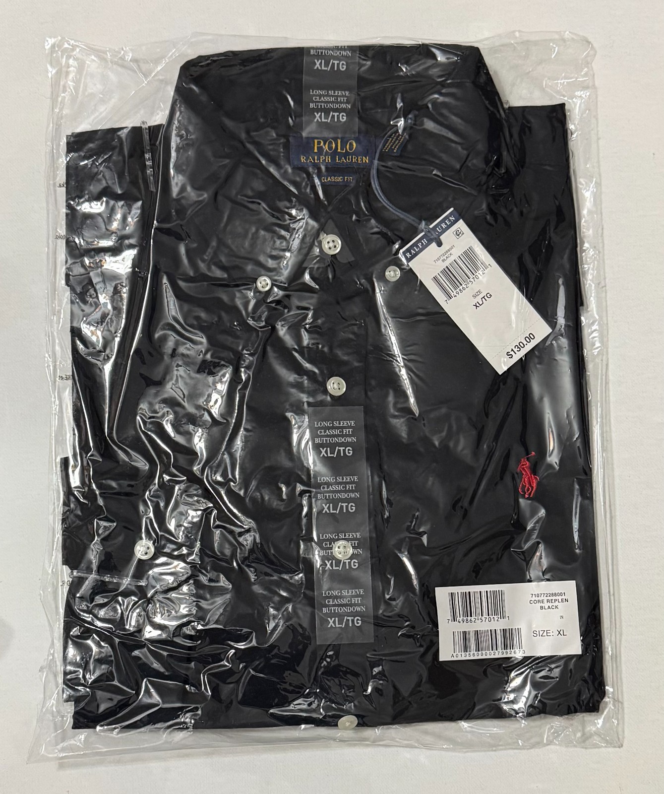 Polo Ralph Lauren Classic Fit Oxford Shirt – Black – Brand New Retail $130