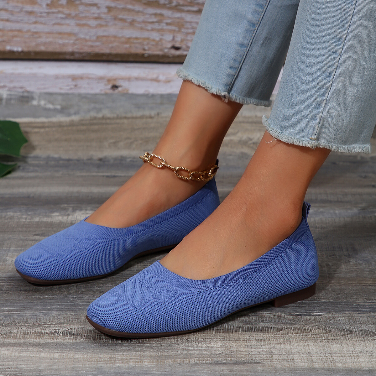 Women’s Ballet Flats Shoes Comfortable Soft Casual Slip on Dress Shoes Square