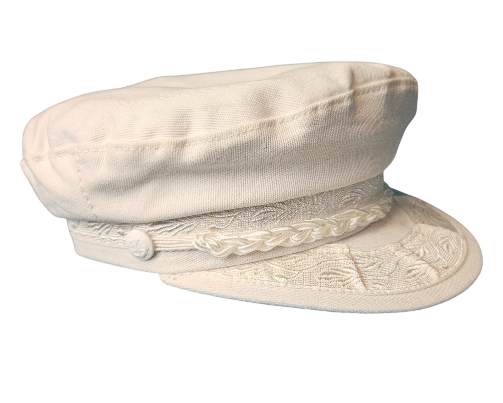 Authentic Aegean Greek Fishermans Cap ~WHITE~ Multiple Sizes – NOS