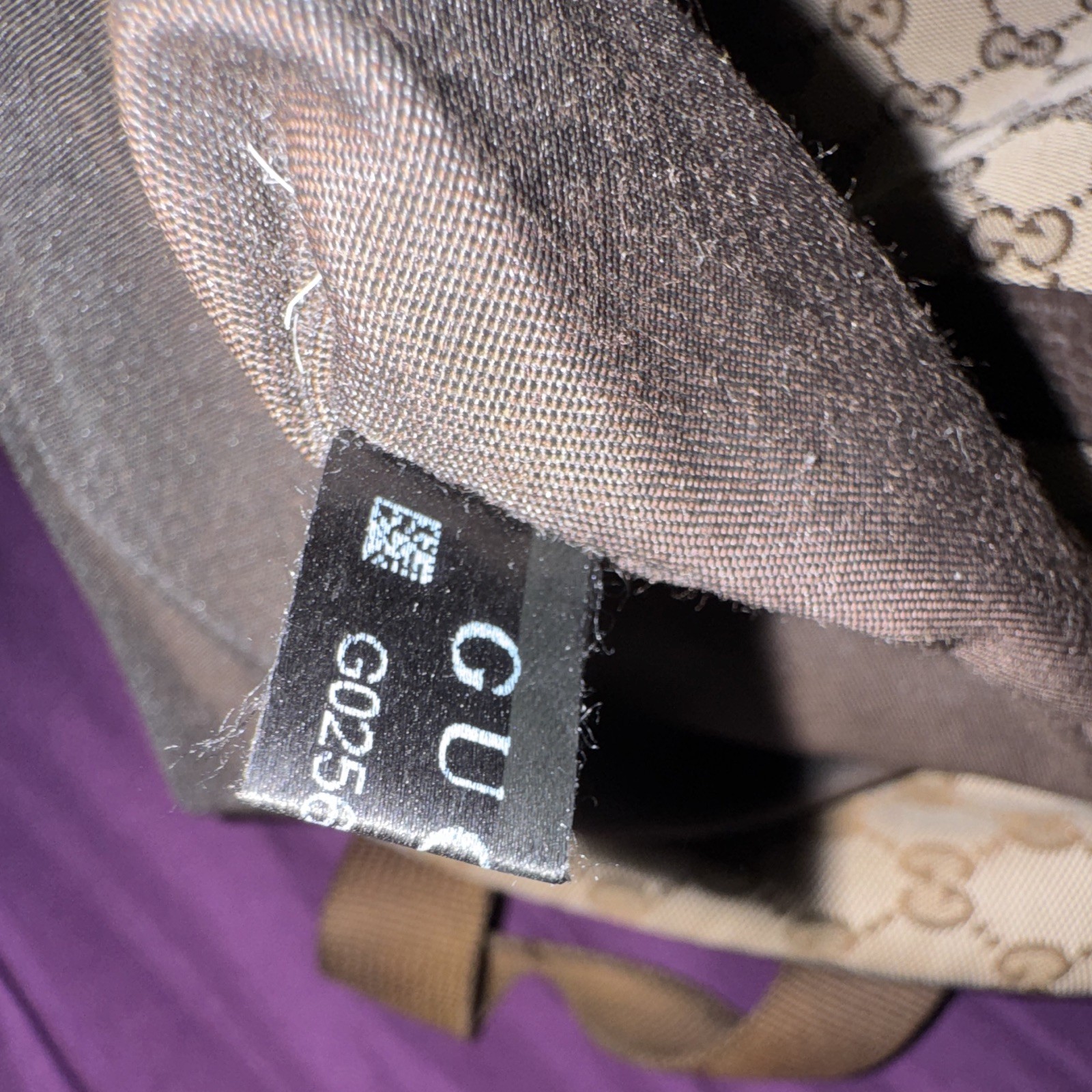 Gucci GG Monogram Beige/Brown Zip Backpack Women’s Silver Hardware Lined