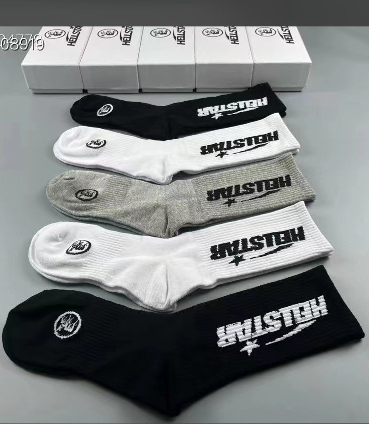 5 Pairs Mens Womens HS Hell Crew Socks Star Soft Comfort Causal Athletic Socks