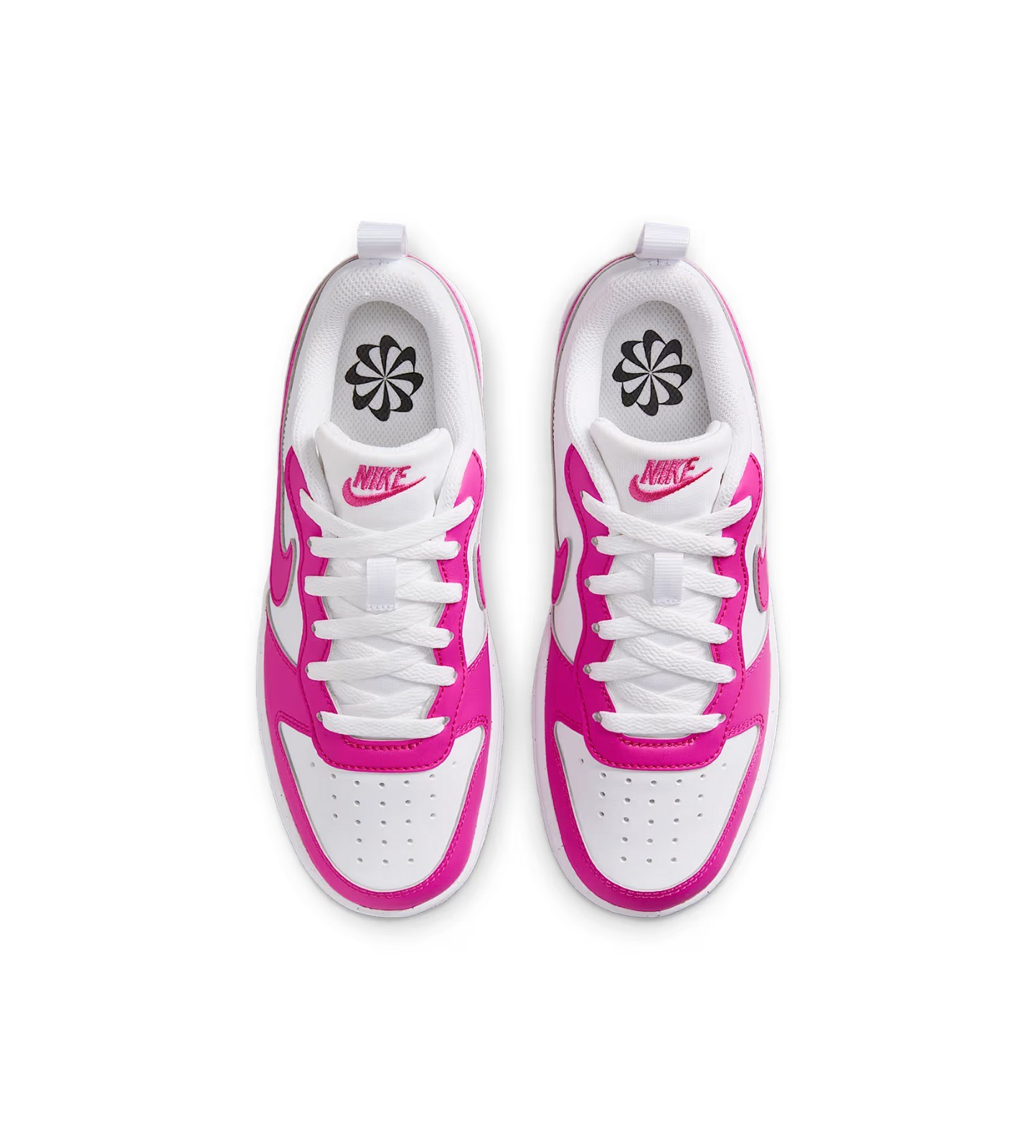 Nike Court Borough Low Recraft Youth Big Kids Wh/Laser Fuchsia Shoes, DV5456-123