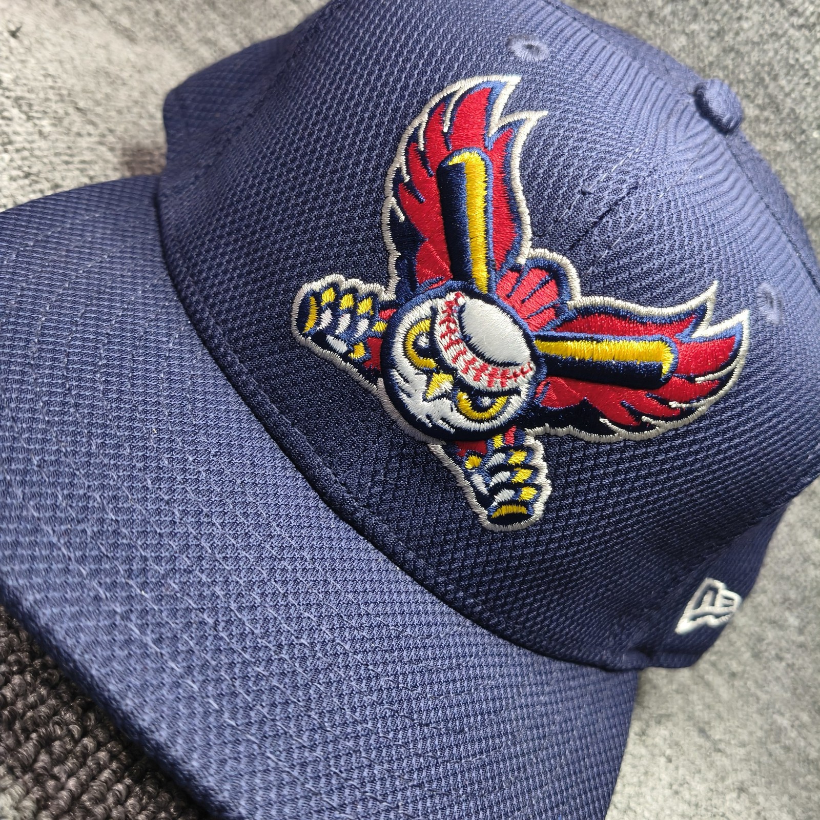 New Era MiLB Owl Mascot 59FIFTY Fitted Navy 7 5 8 Hat