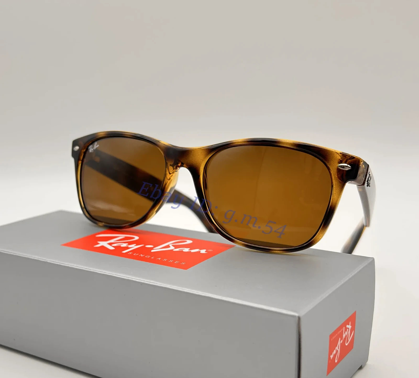 RAY-BAN NEW WAYFARER RB2132 SUNGLASSES BROWN B-15 LENS HAVANA FRAME 55MM MEN