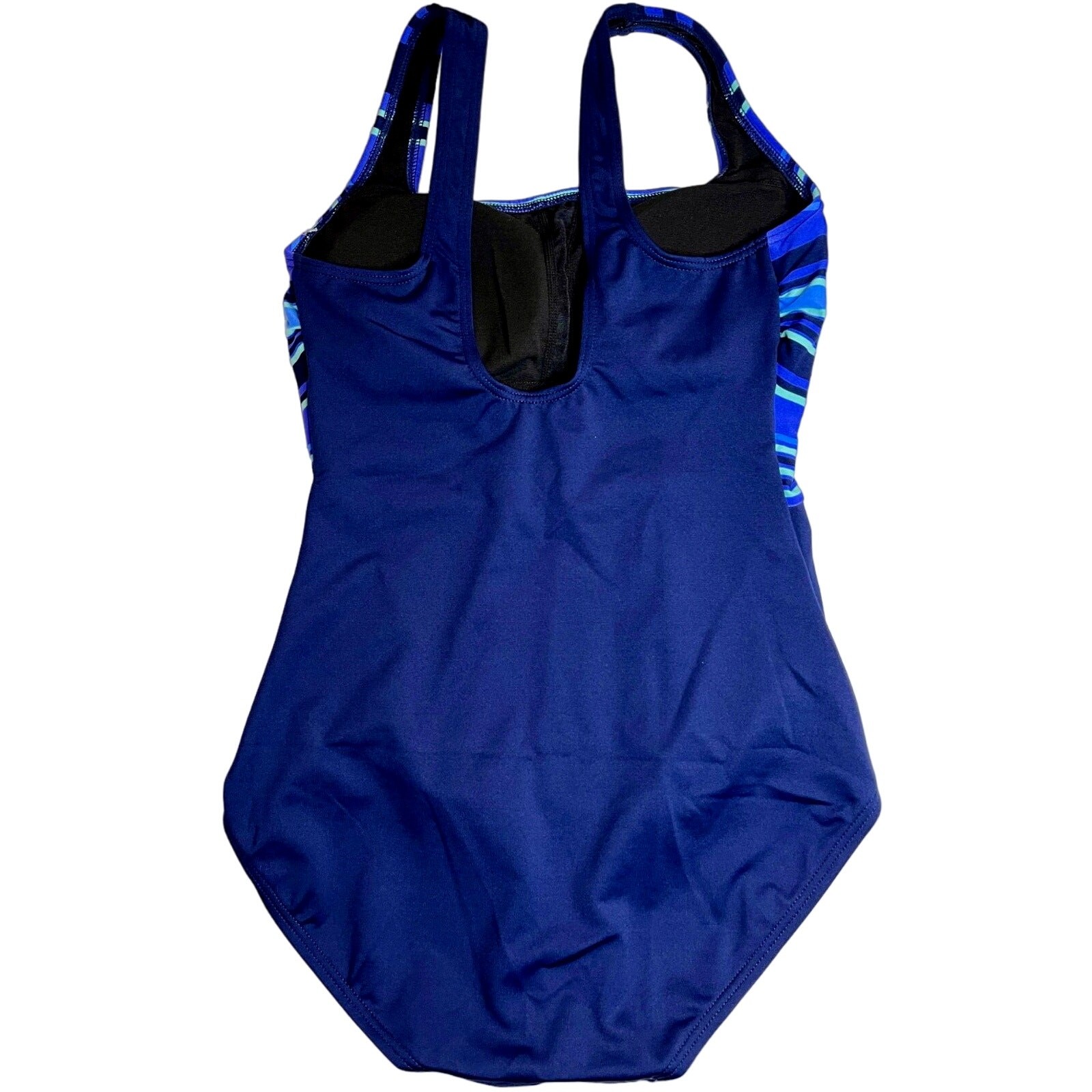 TYR Women DELRAY Aqua ControlFit 1pc SwimSuit – Navy Turquoise – Size 8 – $80