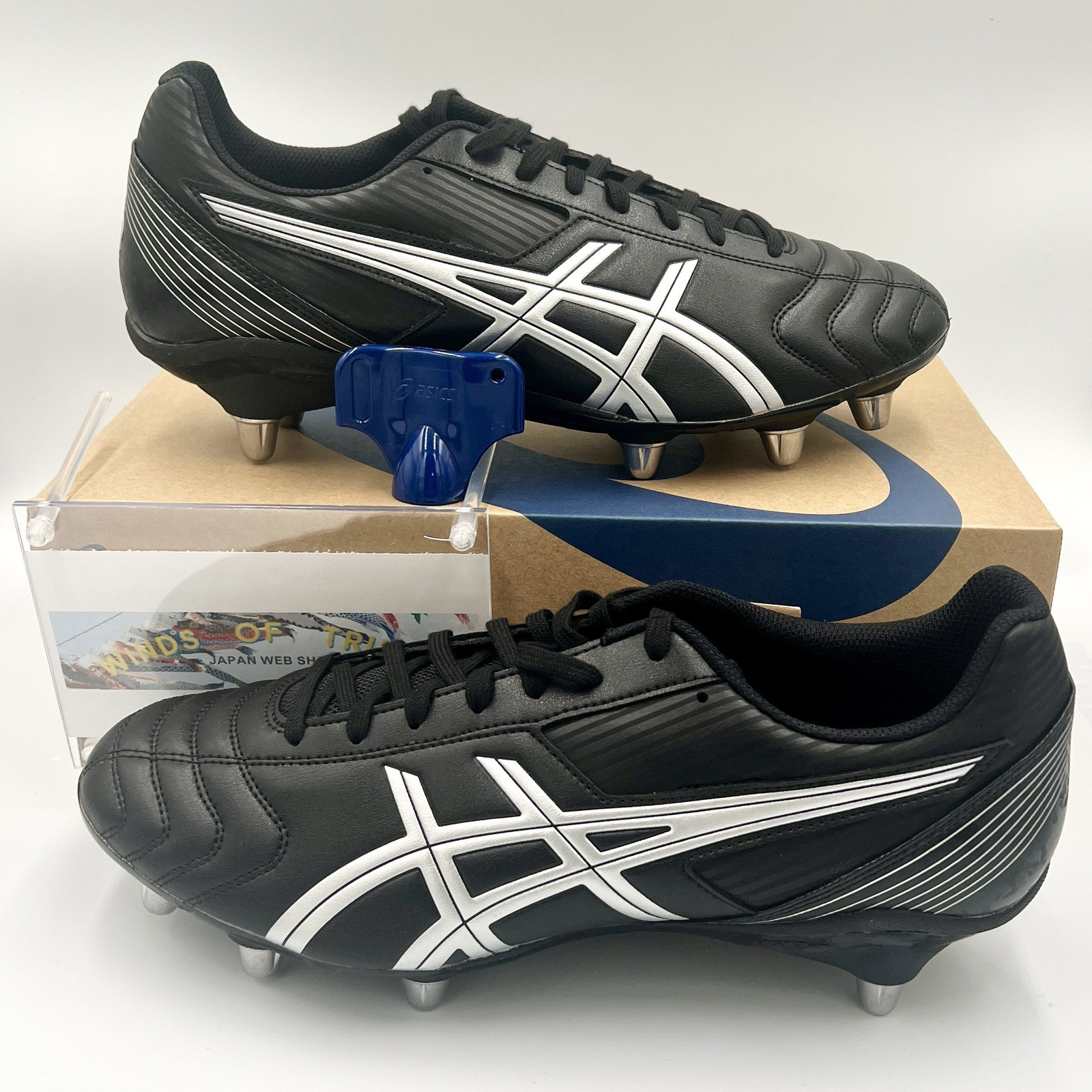 ASICS LETHAL TACKLE “WIDE” P507Y.003 Black Pure Silver Rugby Cleats US4-15