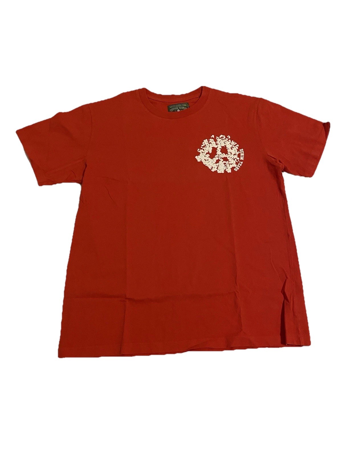 Denim Tears University Tee Red Cotton Wreath Logo T-Shirt Size M New With Tags