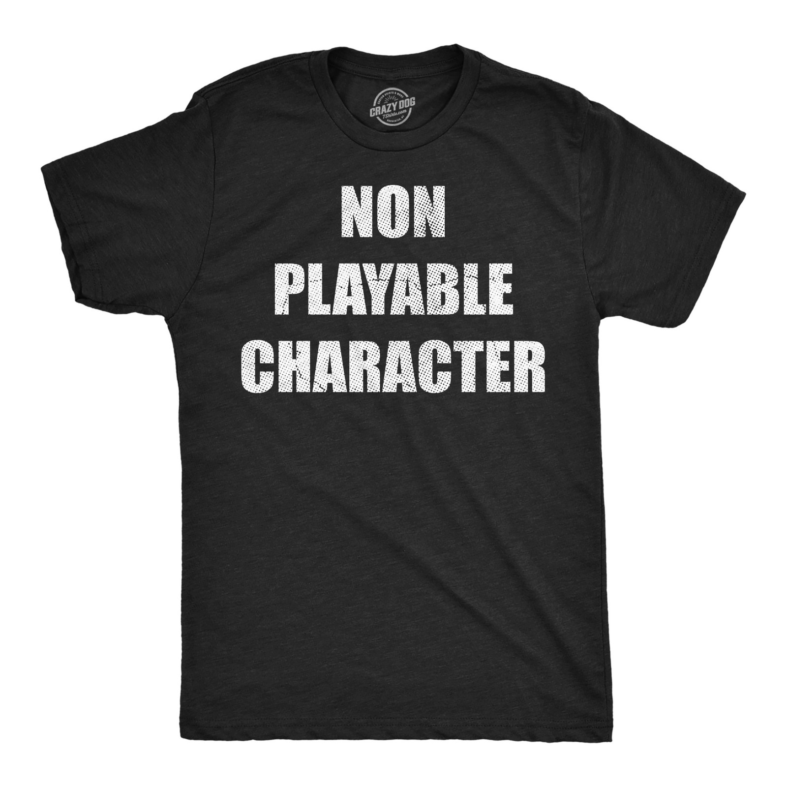 Mens Funny T Shirts Non Playable Character Sarcastic NPC Graphic Novelty Tee for