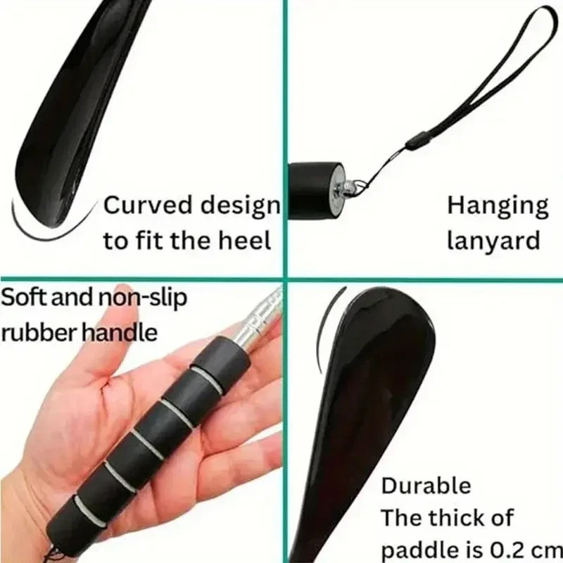 Extra Long 28″ Stainless Steel Shoe Horn Metal Shoehorn Long Handle Dressing Aid