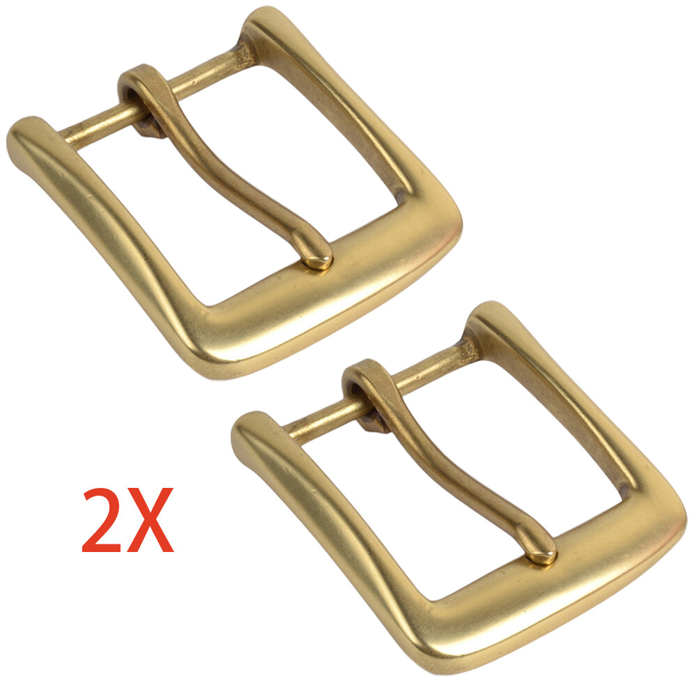 Solid Brass Belt Buckles Tongue Pin Belt Buckle Fits For 1.5 INCHES Belt 2PCS