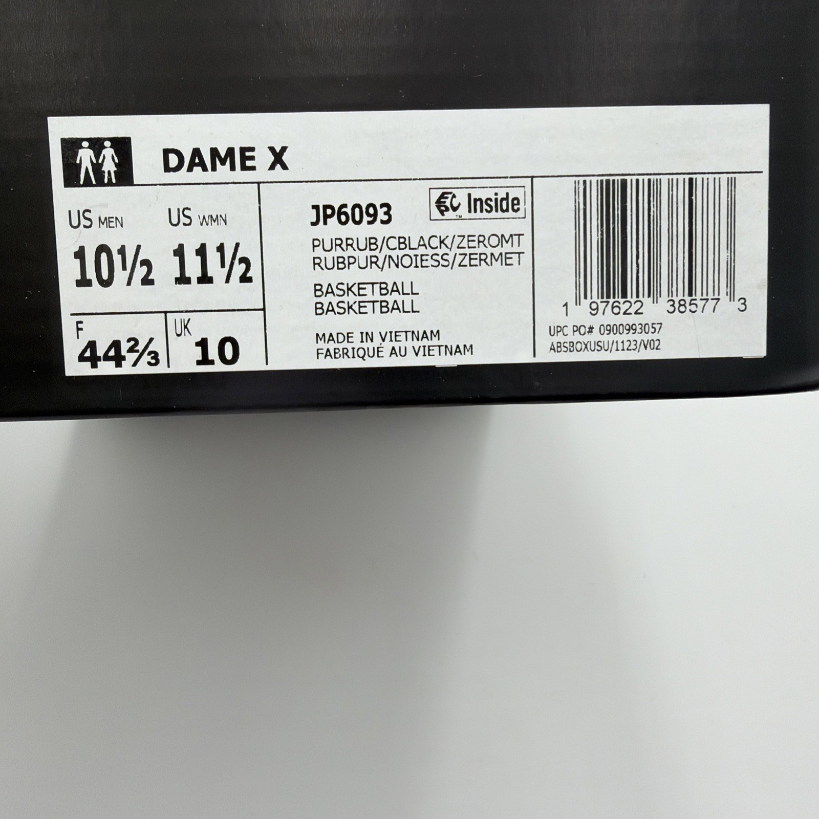 Adidas Dame X Basketball Shoes JP6093 Pure Ruby/Black Men’s Size 10.5 NIB