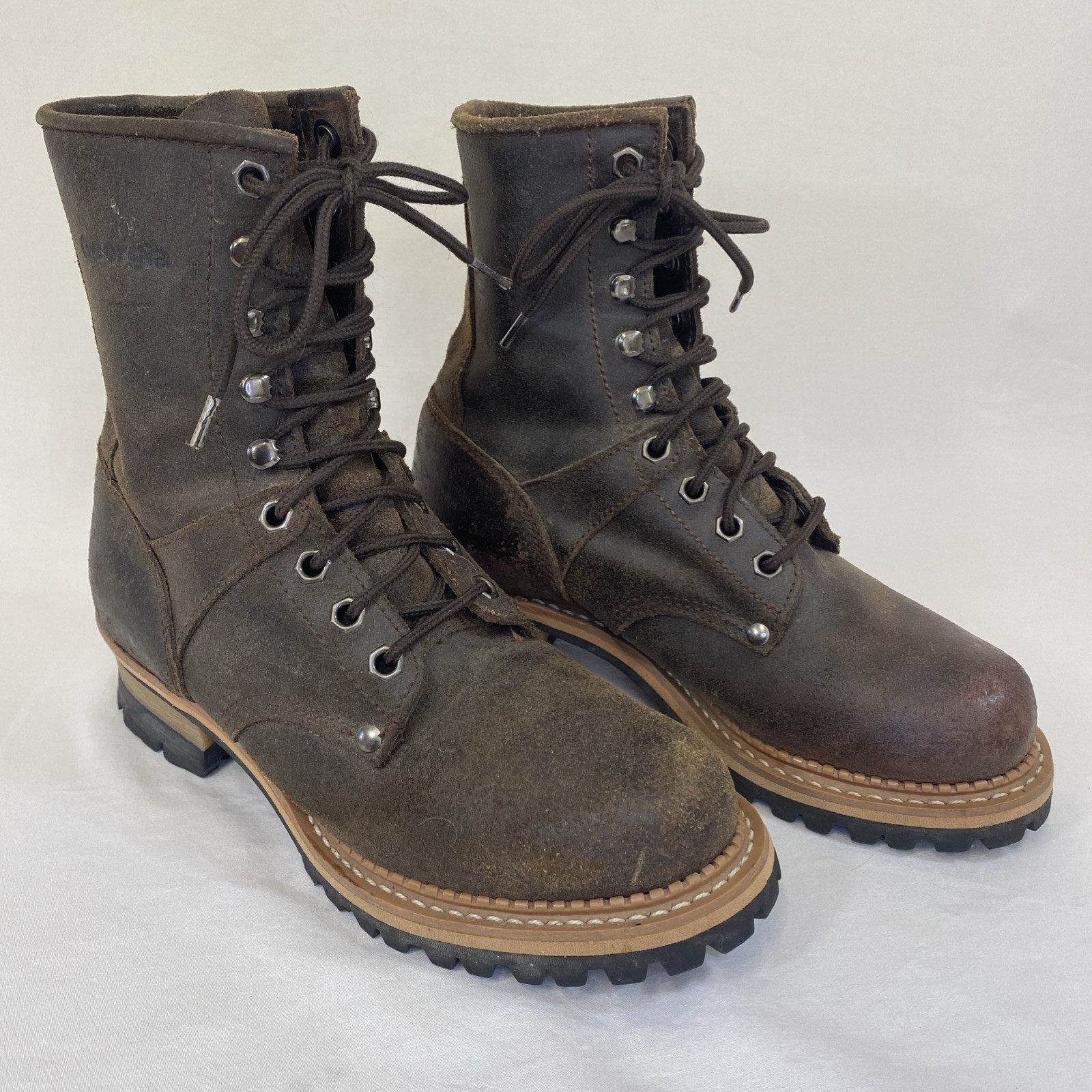 Georgia Boot 6.5 E Logger Split Leather Lug Sole G8223T Steampunk Cosplay